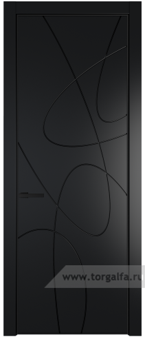 Глухая дверь ProfilDoors 6PE с кромкой Черный матовый RAL9005 (Блэк)