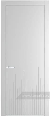 Глухая дверь ProfilDoors 7PE с кромкой Серебро (Крем Вайт (RAL 120-02))