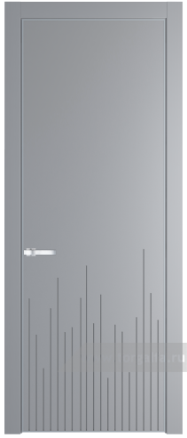 Глухая дверь ProfilDoors 7PE с кромкой Серебро (Смоки (RAL 870-02))