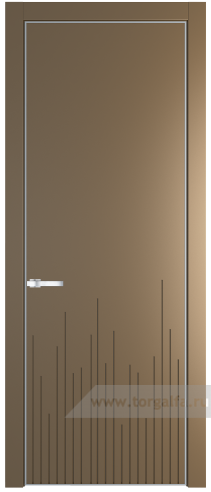Глухая дверь ProfilDoors 7PE с кромкой Серебро (Перламутр золото)