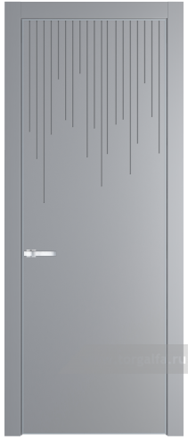 Глухая дверь ProfilDoors 8PE с кромкой Серебро (Смоки (RAL 870-02))