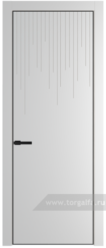 Глухая дверь ProfilDoors 8PE с кромкой Черный матовый RAL9005 (Крем Вайт (RAL 120-02))