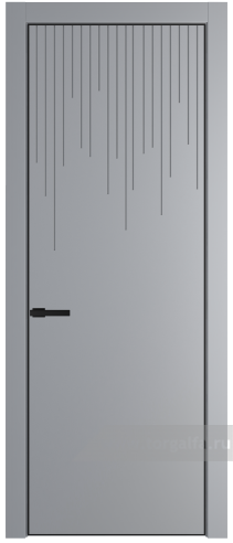 Глухая дверь ProfilDoors 8PE с кромкой Черный матовый RAL9005 (Смоки (RAL 870-02))
