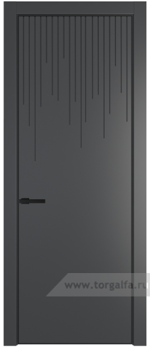 Глухая дверь ProfilDoors 8PE с кромкой Черный матовый RAL9005 (Графит (Pantone 425С))