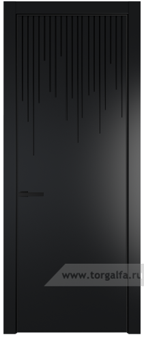 Глухая дверь ProfilDoors 8PE с кромкой Черный матовый RAL9005 (Блэк)