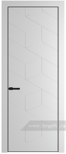 Глухая дверь ProfilDoors 9PE с кромкой Черный матовый RAL9005 (Крем Вайт (RAL 120-02))