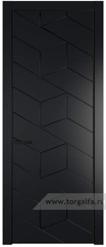 Глухая дверь ProfilDoors 9PE с кромкой Черный матовый RAL9005 (Блэк)