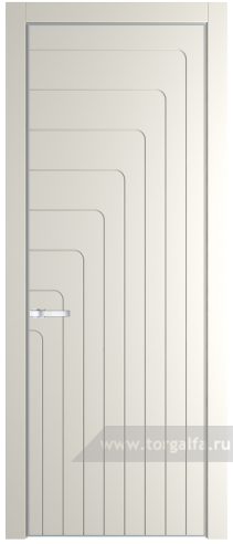 Глухая дверь ProfilDoors 10PE с кромкой Серебро (Перламутр белый)