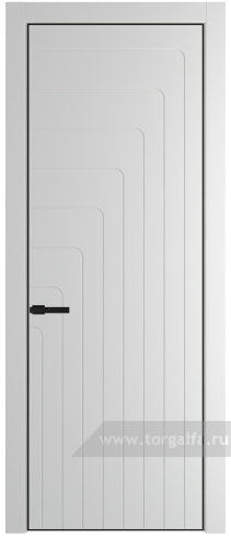 Глухая дверь ProfilDoors 10PE с кромкой Черный матовый RAL9005 (Крем Вайт (RAL 120-02))