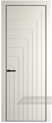Глухая дверь ProfilDoors 10PE с кромкой Черный матовый RAL9005 (Перламутр белый)