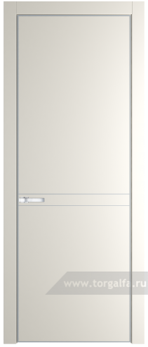 Глухая дверь ProfilDoors 11PE с кромкой Серебро (Перламутр белый)