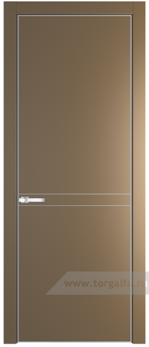 Глухая дверь ProfilDoors 11PE с кромкой Серебро (Перламутр золото)