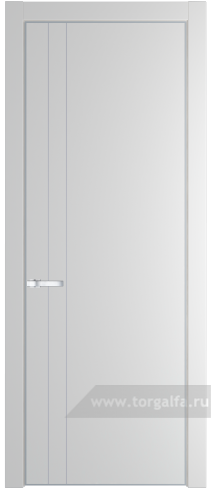 Глухая дверь ProfilDoors 12PE с кромкой Серебро (Крем Вайт (RAL 120-02))