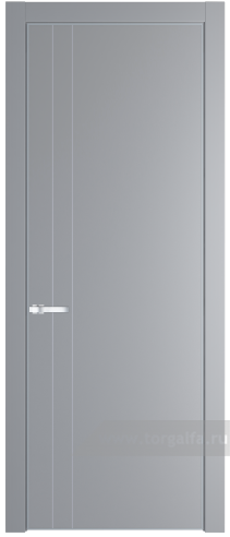 Глухая дверь ProfilDoors 12PE с кромкой Серебро (Смоки (RAL 870-02))
