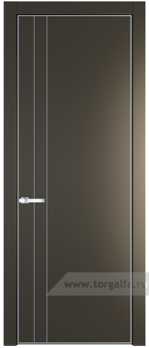 Глухая дверь ProfilDoors 12PE с кромкой Серебро (Перламутр бронза)