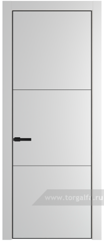 Глухая дверь ProfilDoors 13PE с кромкой Черный матовый RAL9005 (Крем Вайт (RAL 120-02))
