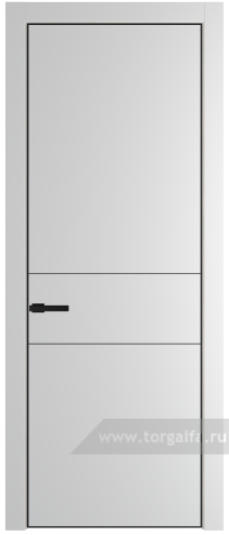 Глухая дверь ProfilDoors 14PE с кромкой Черный матовый RAL9005 (Крем Вайт (RAL 120-02))