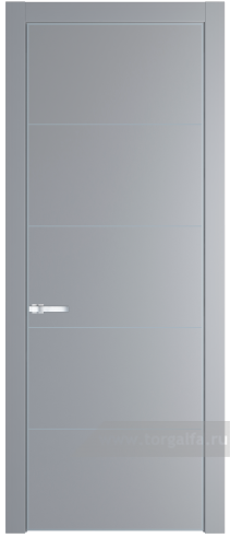 Глухая дверь ProfilDoors 15PE с кромкой Серебро (Смоки (RAL 870-02))