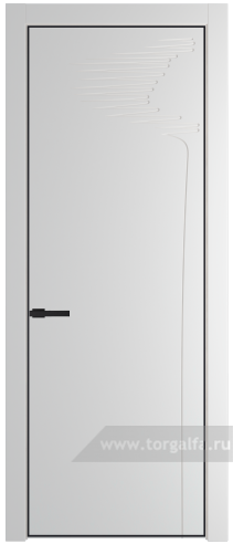 Глухая дверь ProfilDoors 25PE с кромкой Черный матовый RAL9005 (Крем Вайт (RAL 120-02))