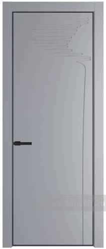 Глухая дверь ProfilDoors 25PE с кромкой Черный матовый RAL9005 (Смоки (RAL 870-02))