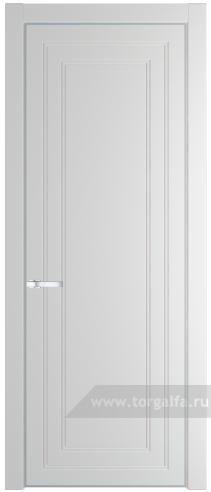 Глухая дверь ProfilDoors 26PE с кромкой Серебро (Крем Вайт (RAL 120-02))