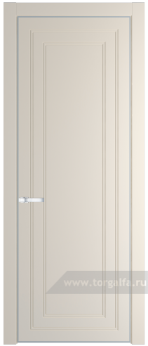 Глухая дверь ProfilDoors 26PE с кромкой Серебро (Кремовая Магнолия (RAL 120-04))