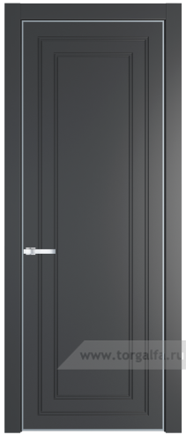 Глухая дверь ProfilDoors 26PE с кромкой Серебро (Графит (Pantone 425С))