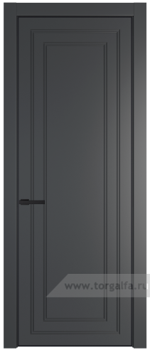 Глухая дверь ProfilDoors 26PE с кромкой Черный матовый RAL9005 (Графит (Pantone 425С))