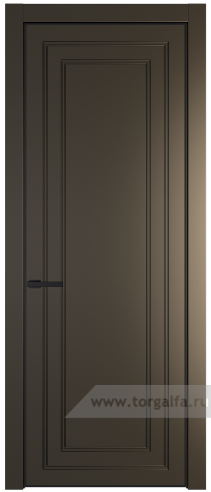 Глухая дверь ProfilDoors 26PE с кромкой Черный матовый RAL9005 (Перламутр бронза)