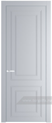 Глухая дверь ProfilDoors 27PE с кромкой Серебро (Лайт Грей (RAL 870-01))