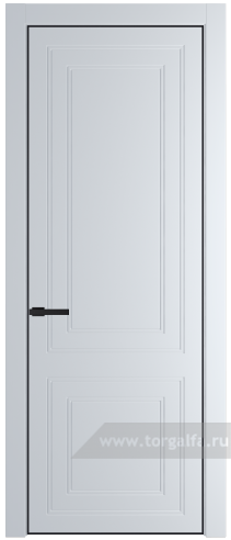 Глухая дверь ProfilDoors 27PE с кромкой Черный матовый RAL9005 (Вайт (RAL 110 96 02))