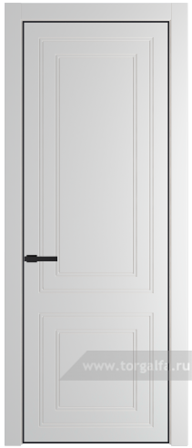 Глухая дверь ProfilDoors 27PE с кромкой Черный матовый RAL9005 (Крем Вайт (RAL 120-02))
