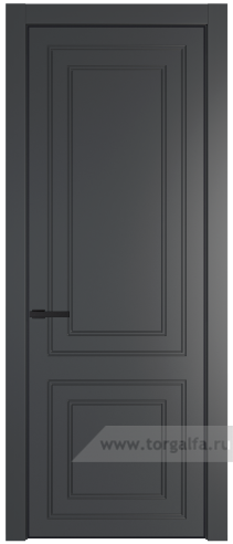Глухая дверь ProfilDoors 27PE с кромкой Черный матовый RAL9005 (Графит (Pantone 425С))