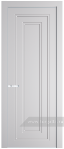 Глухая дверь ProfilDoors 28PE с кромкой Серебро (Крем Вайт (RAL 120-02))