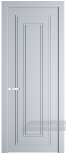 Глухая дверь ProfilDoors 28PE с кромкой Серебро (Лайт Грей (RAL 870-01))