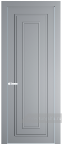 Глухая дверь ProfilDoors 28PE с кромкой Серебро (Смоки (RAL 870-02))