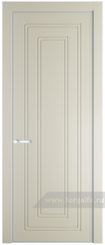 Глухая дверь ProfilDoors 28PE с кромкой Серебро (Перламутр белый)