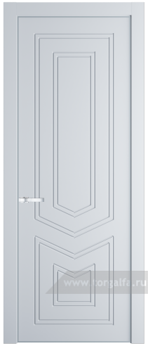 Глухая дверь ProfilDoors 29PE с кромкой Серебро (Вайт (RAL 110 96 02))