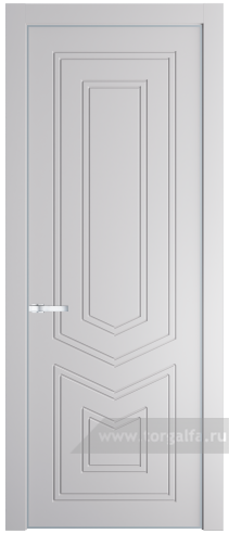 Глухая дверь ProfilDoors 29PE с кромкой Серебро (Крем Вайт (RAL 120-02))