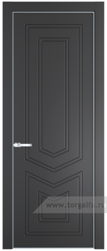 Глухая дверь ProfilDoors 29PE с кромкой Серебро (Графит (Pantone 425С))