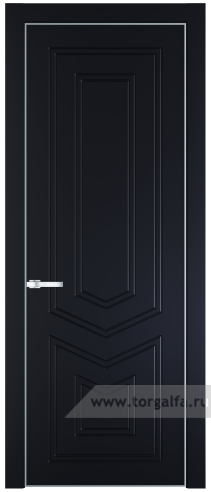 Глухая дверь ProfilDoors 29PE с кромкой Серебро (Нэви Блу (RAL 7016))