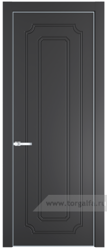 Глухая дверь ProfilDoors 30PE с кромкой Серебро (Графит (Pantone 425С))