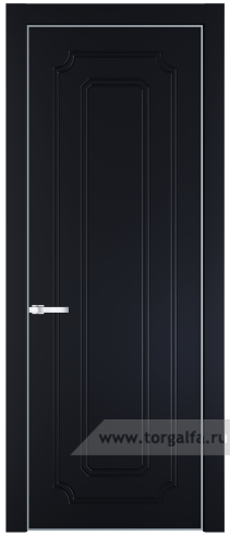 Глухая дверь ProfilDoors 30PE с кромкой Серебро (Нэви Блу (RAL 7016))