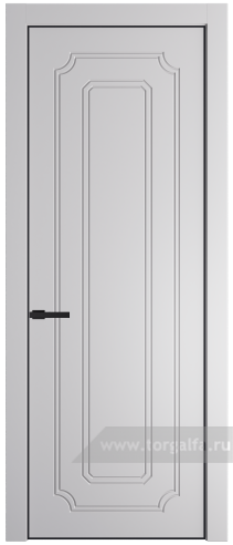 Глухая дверь ProfilDoors 30PE с кромкой Черный матовый RAL9005 (Крем Вайт (RAL 120-02))