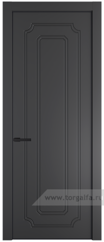 Глухая дверь ProfilDoors 30PE с кромкой Черный матовый RAL9005 (Графит (Pantone 425С))
