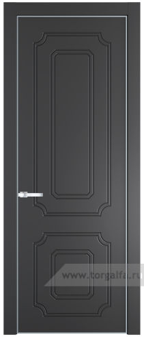 Глухая дверь ProfilDoors 31PE с кромкой Серебро (Графит (Pantone 425С))