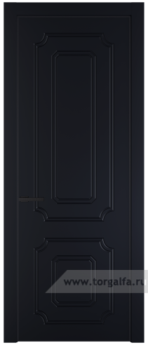 Глухая дверь ProfilDoors 31PE с кромкой Черный матовый RAL9005 (Нэви Блу (RAL 7016))