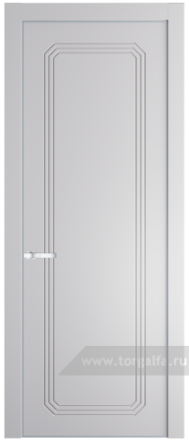 Глухая дверь ProfilDoors 32PE с кромкой Серебро (Крем Вайт (RAL 120-02))