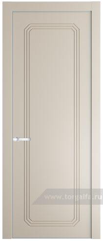 Глухая дверь ProfilDoors 32PE с кромкой Серебро (Кремовая Магнолия (RAL 120-04))