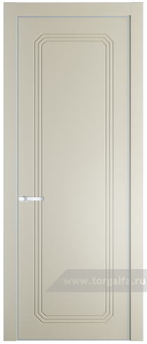 Глухая дверь ProfilDoors 32PE с кромкой Серебро (Перламутр белый)